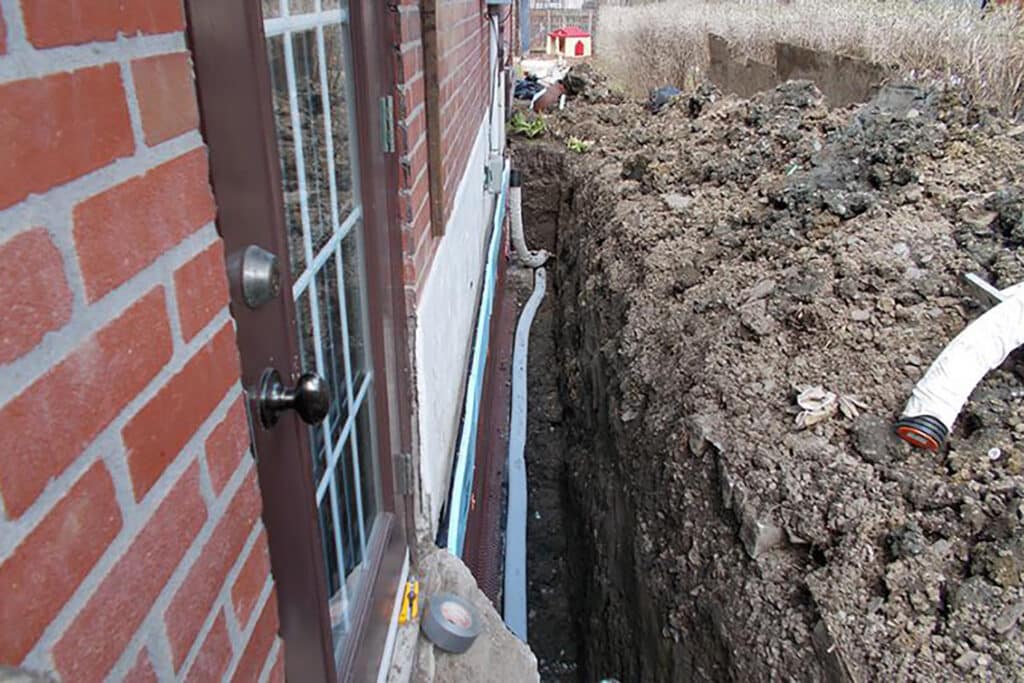 Installation de drains français